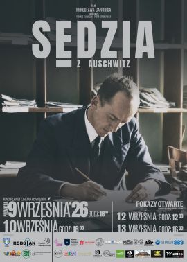 Plakat filmu Sędzia z Auschwitz