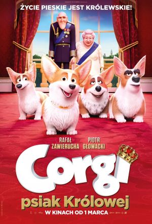 Corgi, psiak Królowej plakat