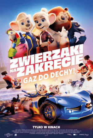 Zwierzaki na zakręcie 2D dubbing plakat