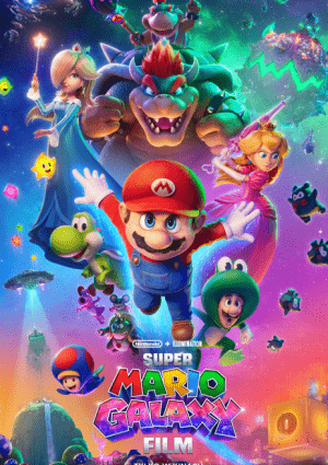 Plakat filmu Super Mario Galaxy Film 2D dubbing